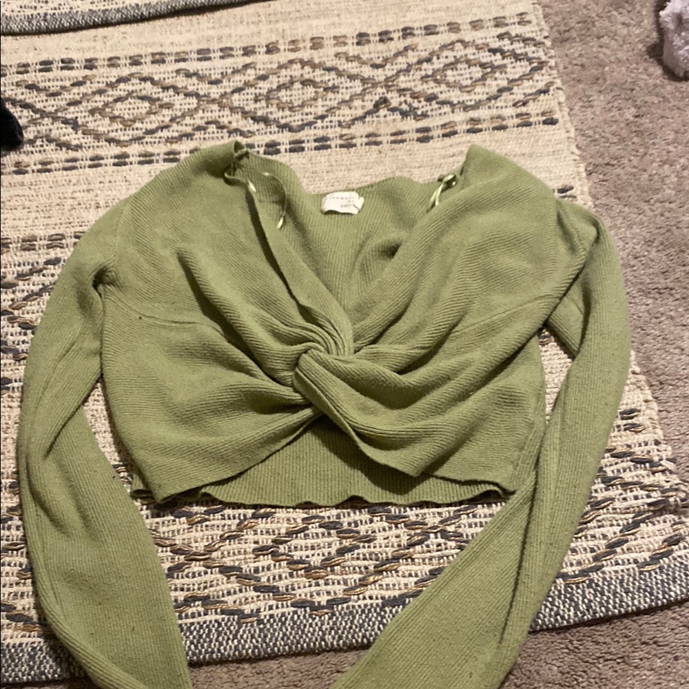 Dreamers Olive Green Crop Top